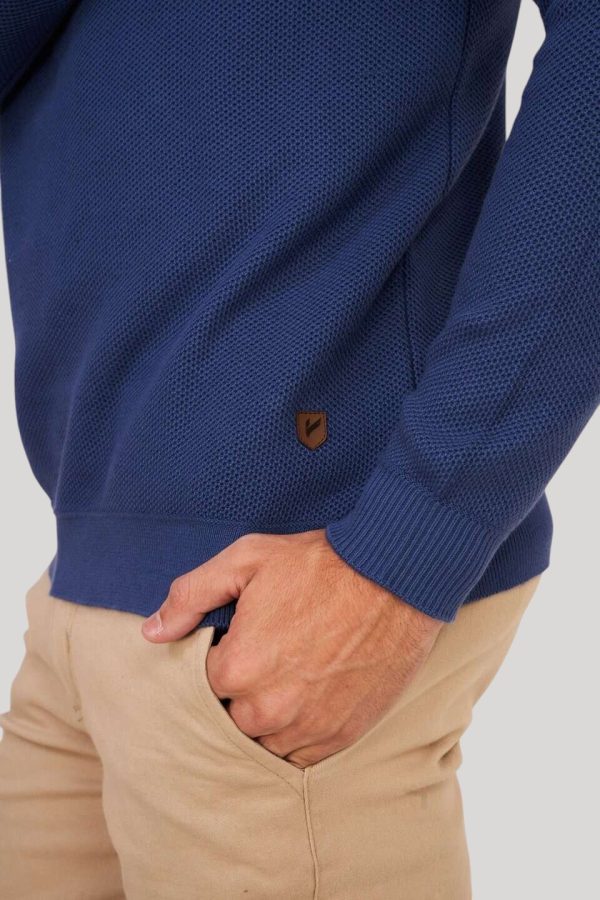 Sweater azul cuello redondo Baker