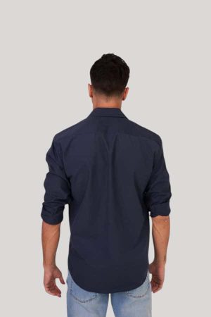 Camisa de vestir color azul marino Jason