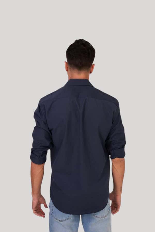 Camisa azul marino regular fit
