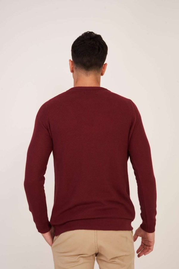 Sweater bordo cuello redondo