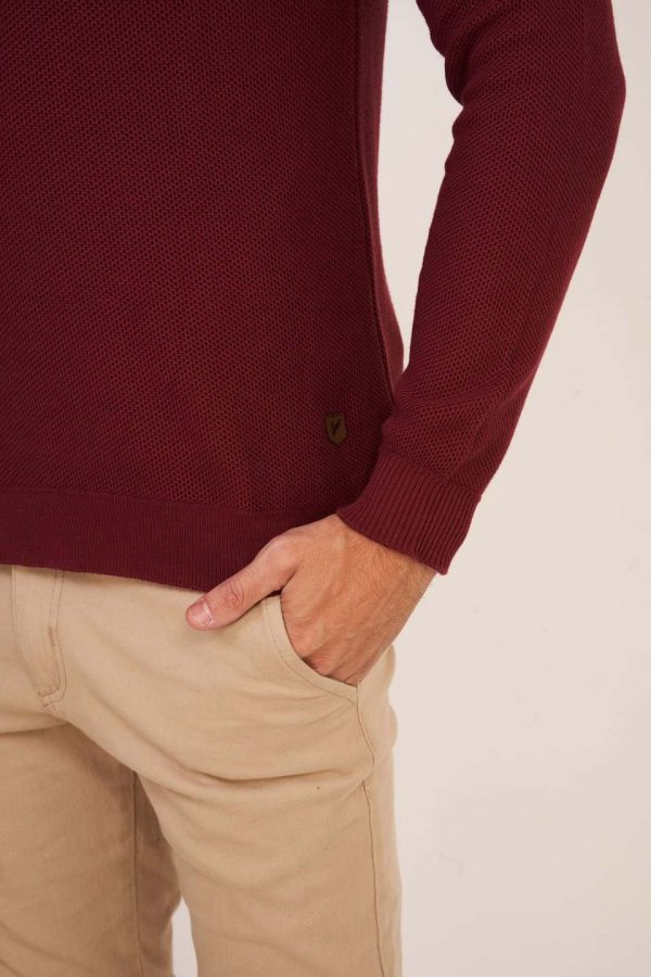 Sweater bordo cuello redondo