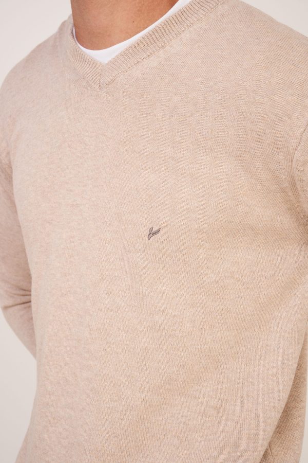 Sweater crudo escote V Light