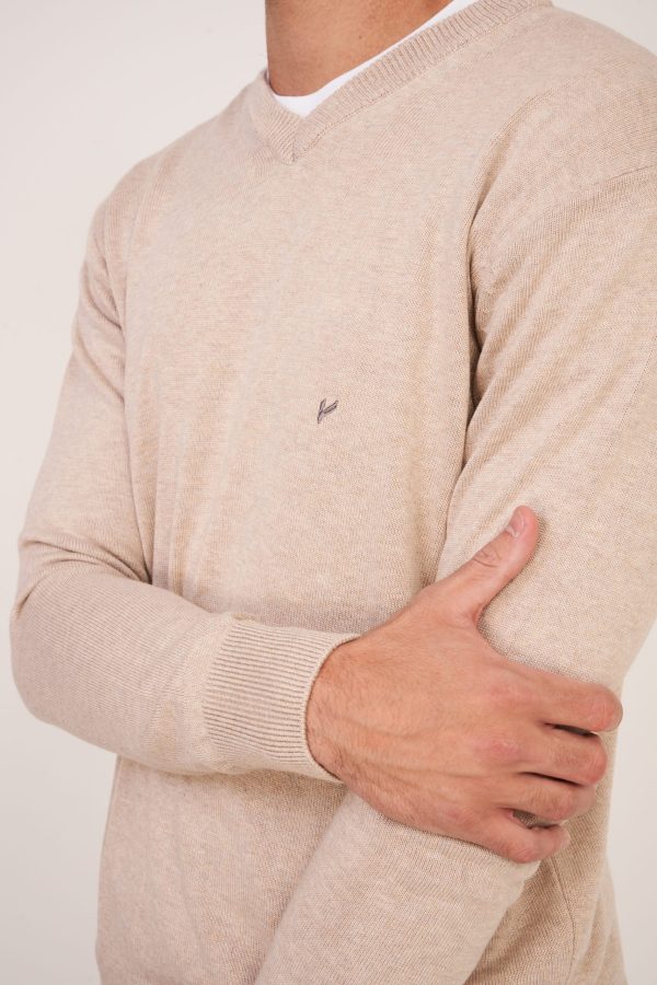 Sweater crudo escote V Light