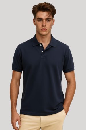 Chomba pique azul marino