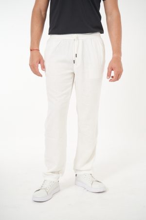 Pantalón de lino beige