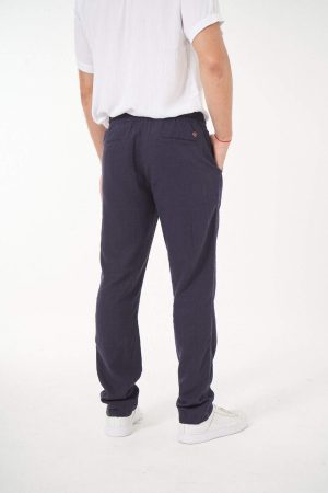 Pantalón de lino marino