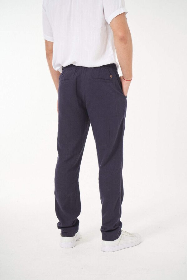 Pantalón de lino marino