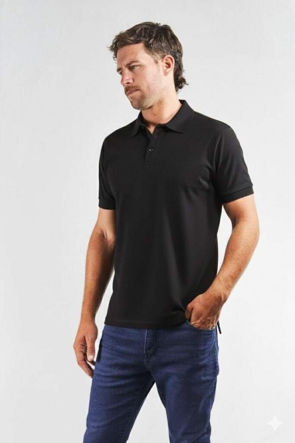 Chomba negra algodón elastizado