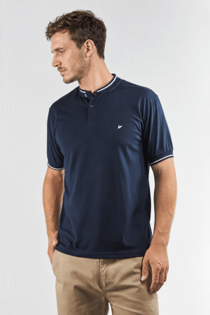Chomba cuello mao marino jersey