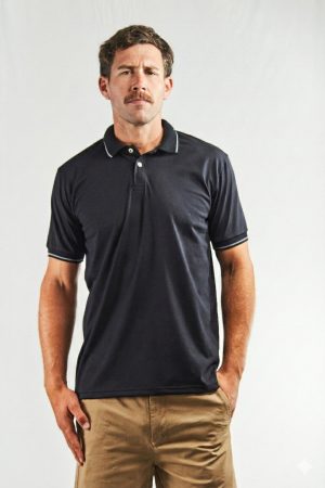 Chomba jersey algodon negra