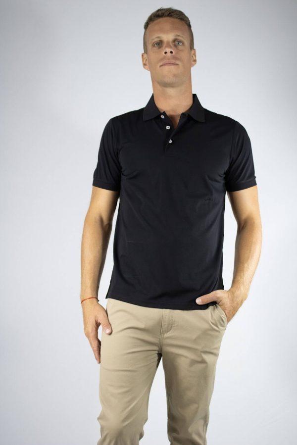 Chomba negra algodón elastizado