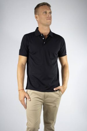 Chomba negra algodón elastizado