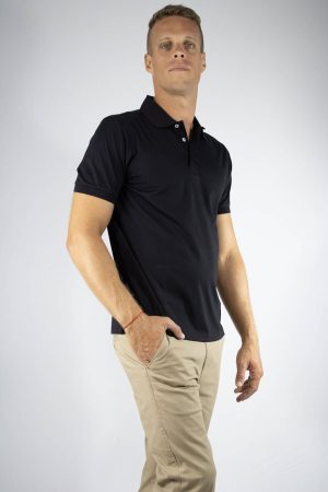 Chomba negra algodón elastizado