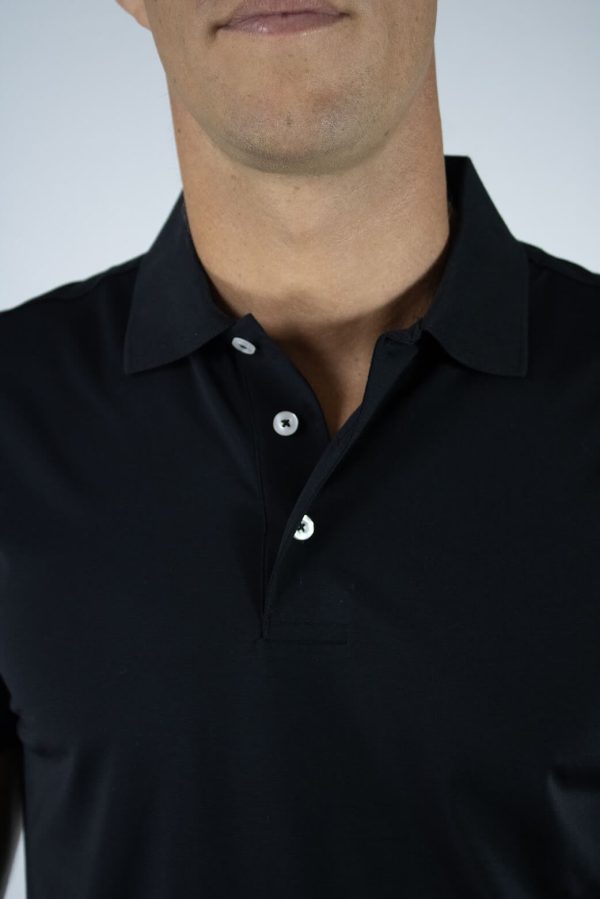 Chomba negra algodón elastizado