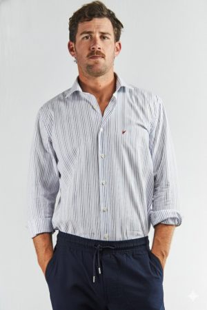 Camisa de lino y algodón para hombre