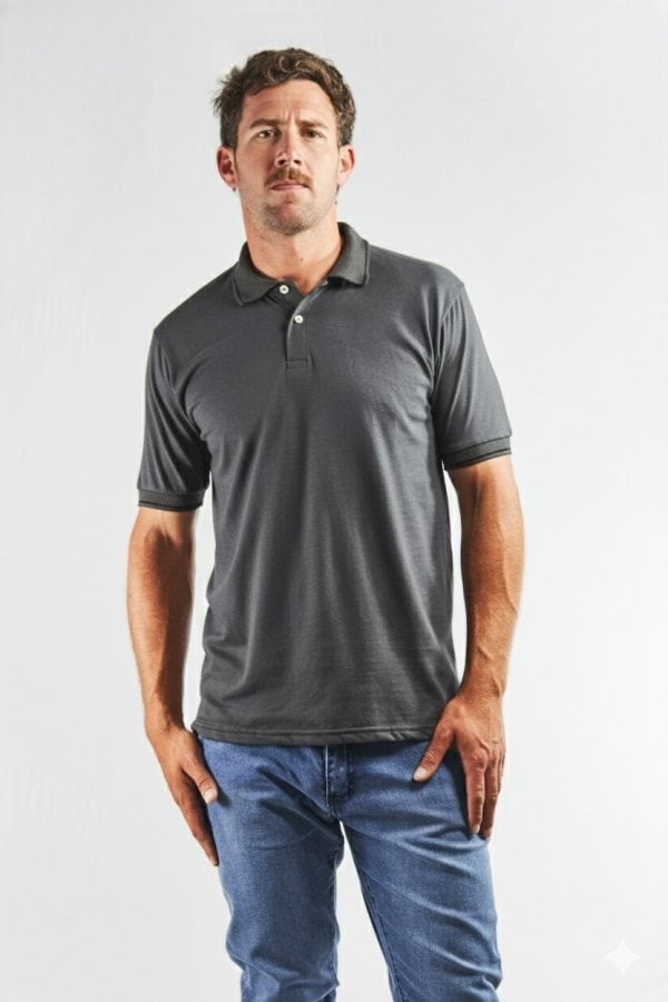 Chomba jersey algodón gris