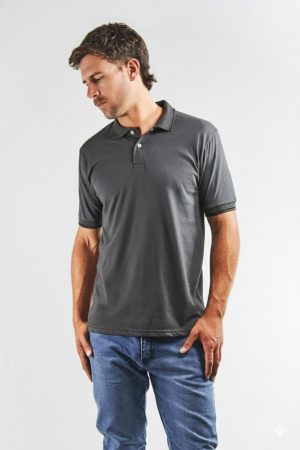 Chomba jersey algodón gris