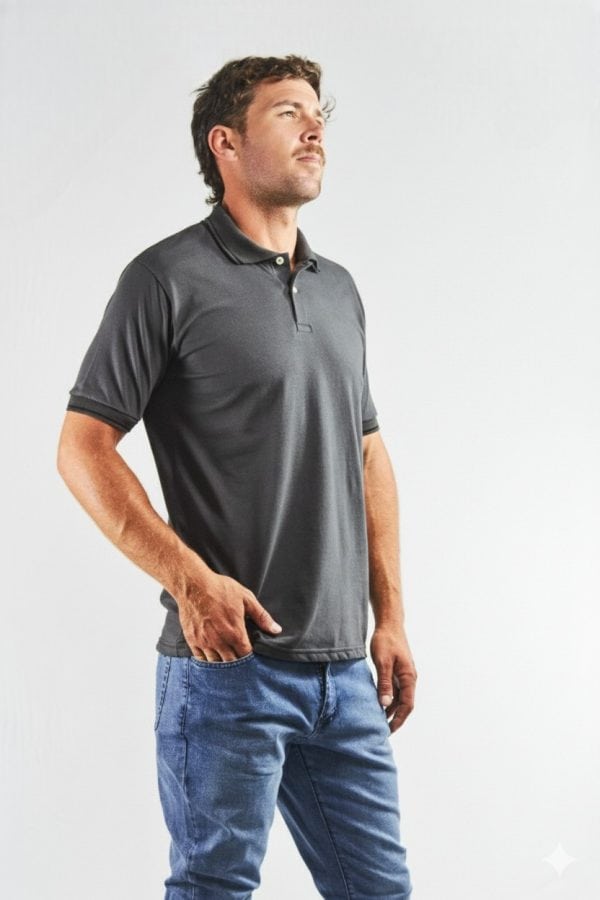 Chomba jersey algodón gris