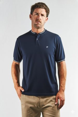 Chomba cuello mao marino jersey