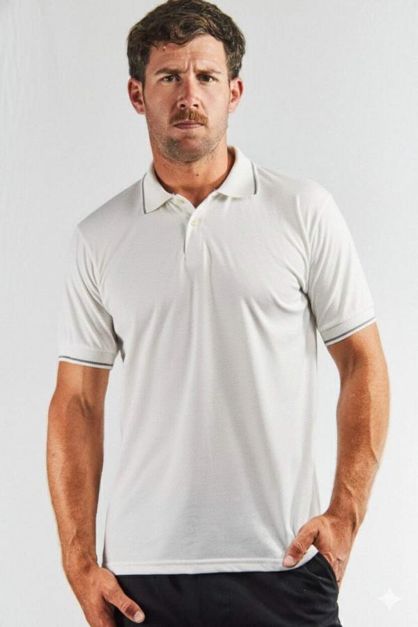 Chomba jersey algodón blanca