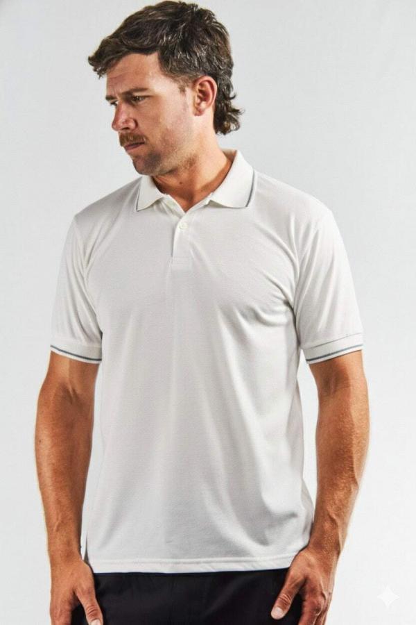 Chomba jersey algodón blanca