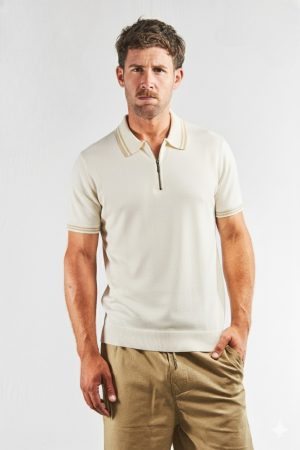 Chomba tejida natural con cierre