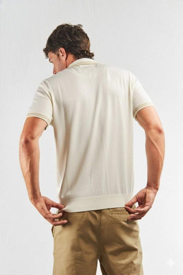 Chomba tejida natural con cierre