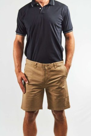 Bermuda chino camel  algodón y spandex