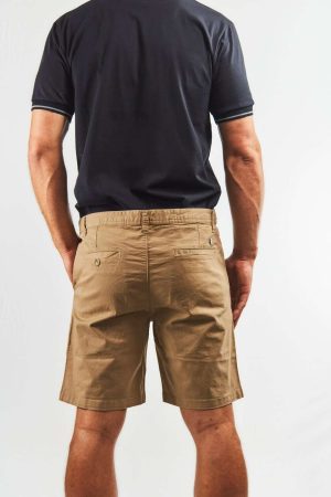 Bermuda chino camel  algodón y spandex