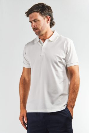 Chomba blanca algodón elastizado