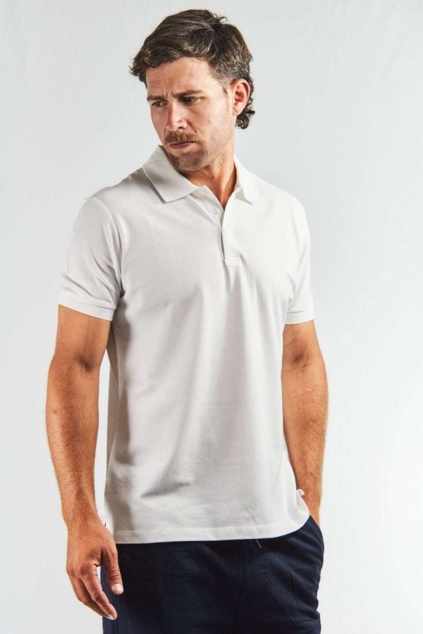 Chomba blanca algodón elastizado