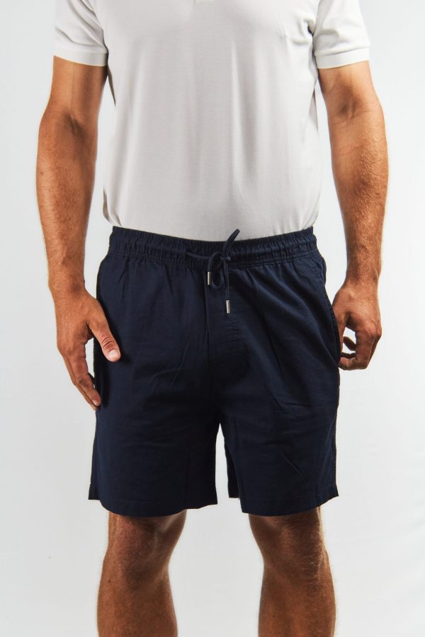 Bermuda de lino y algodón marino