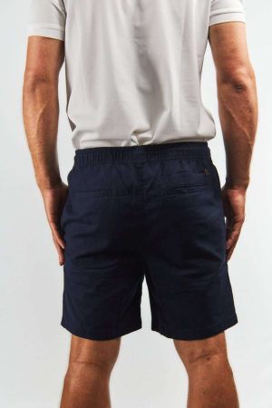 Bermuda de lino y algodón marino