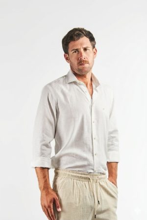 Camisa de lino blanca