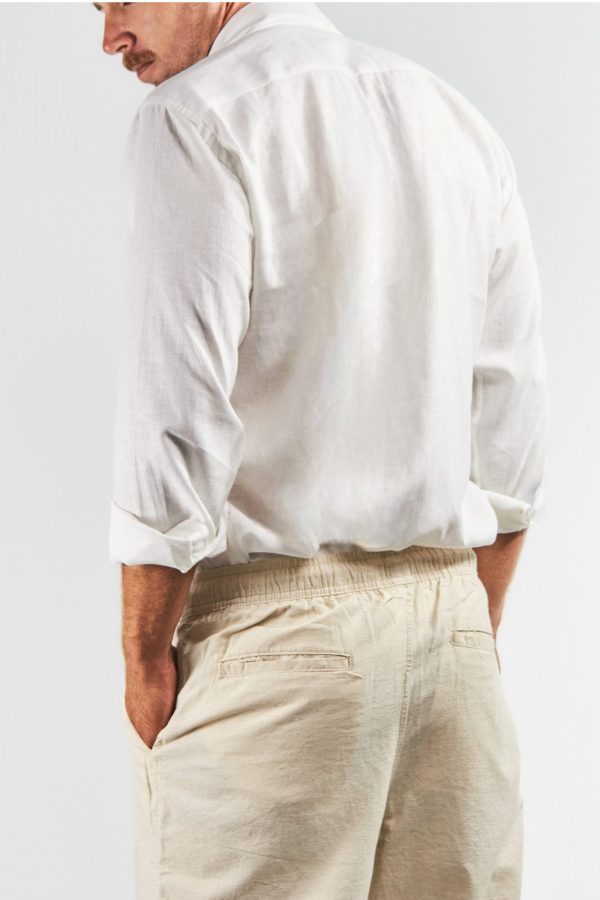 Camisa de lino blanca