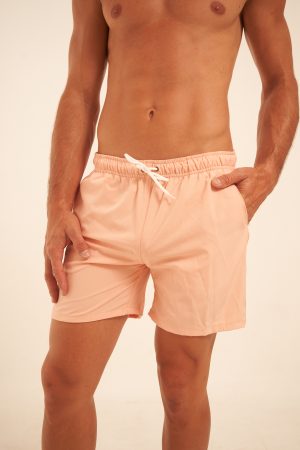 Short de baño salmon liso