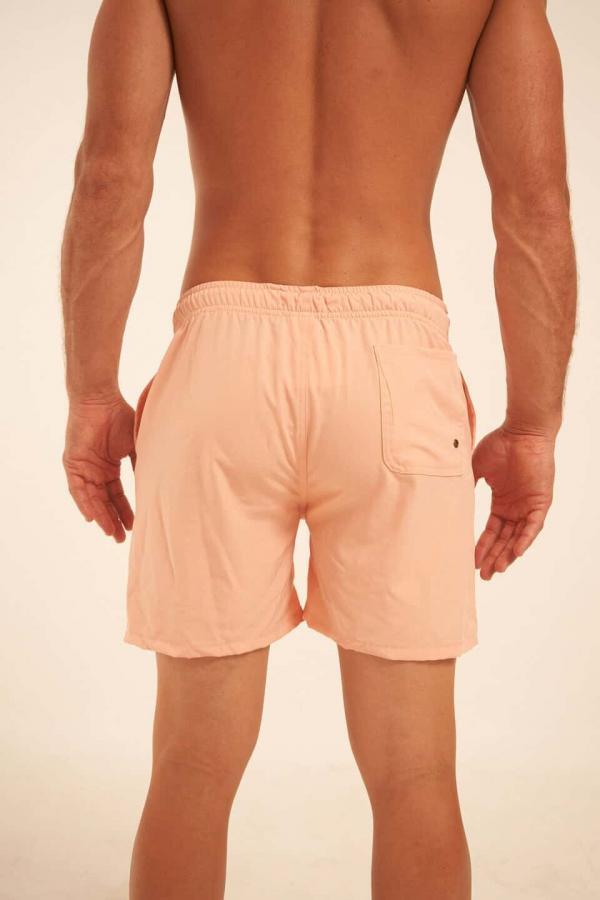 Short de baño salmon liso