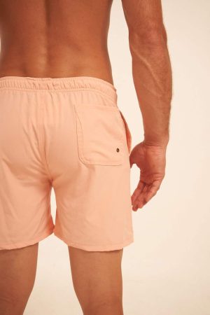 Short de baño salmon liso