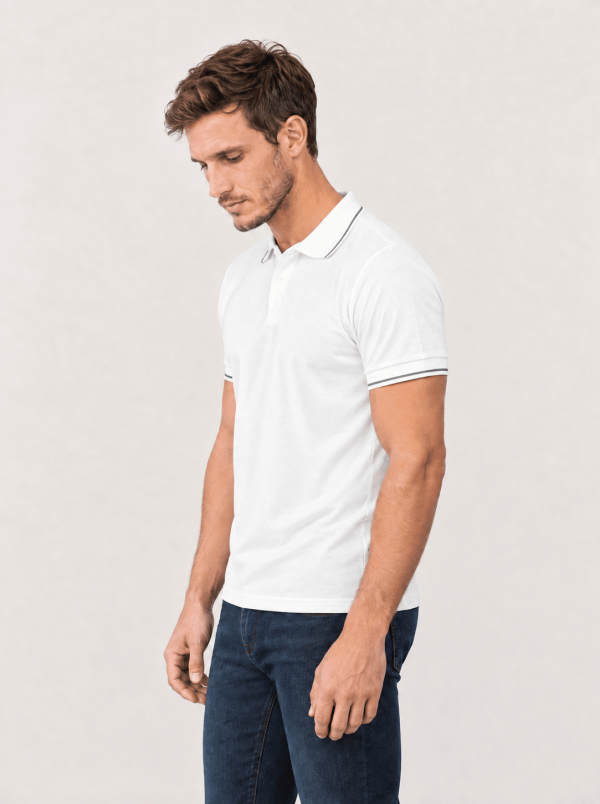 Chomba jersey algodón blanca