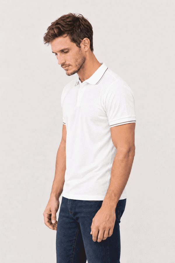 Chomba jersey algodón blanca