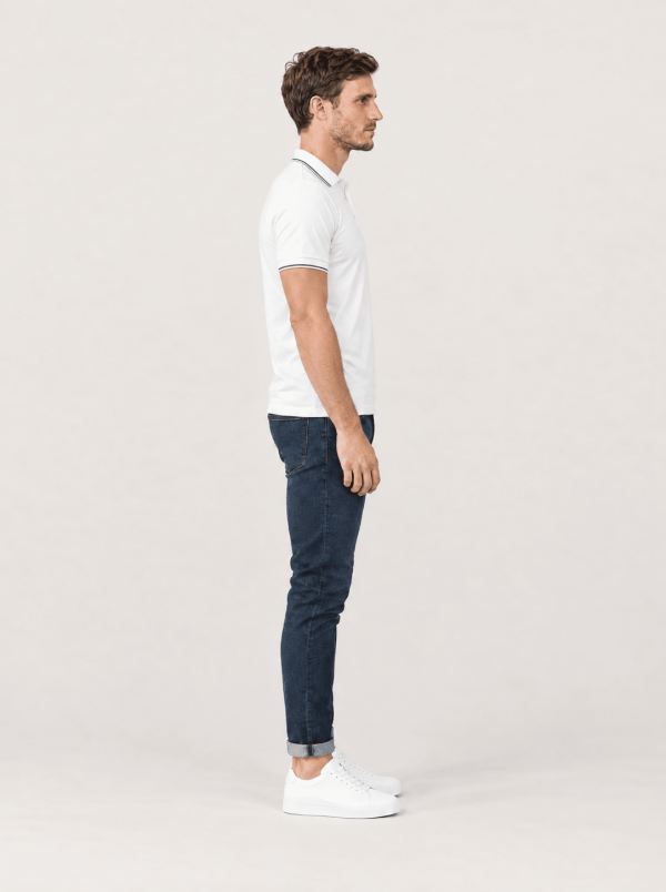 Chomba jersey algodón blanca