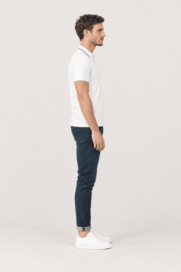 Chomba jersey algodón blanca