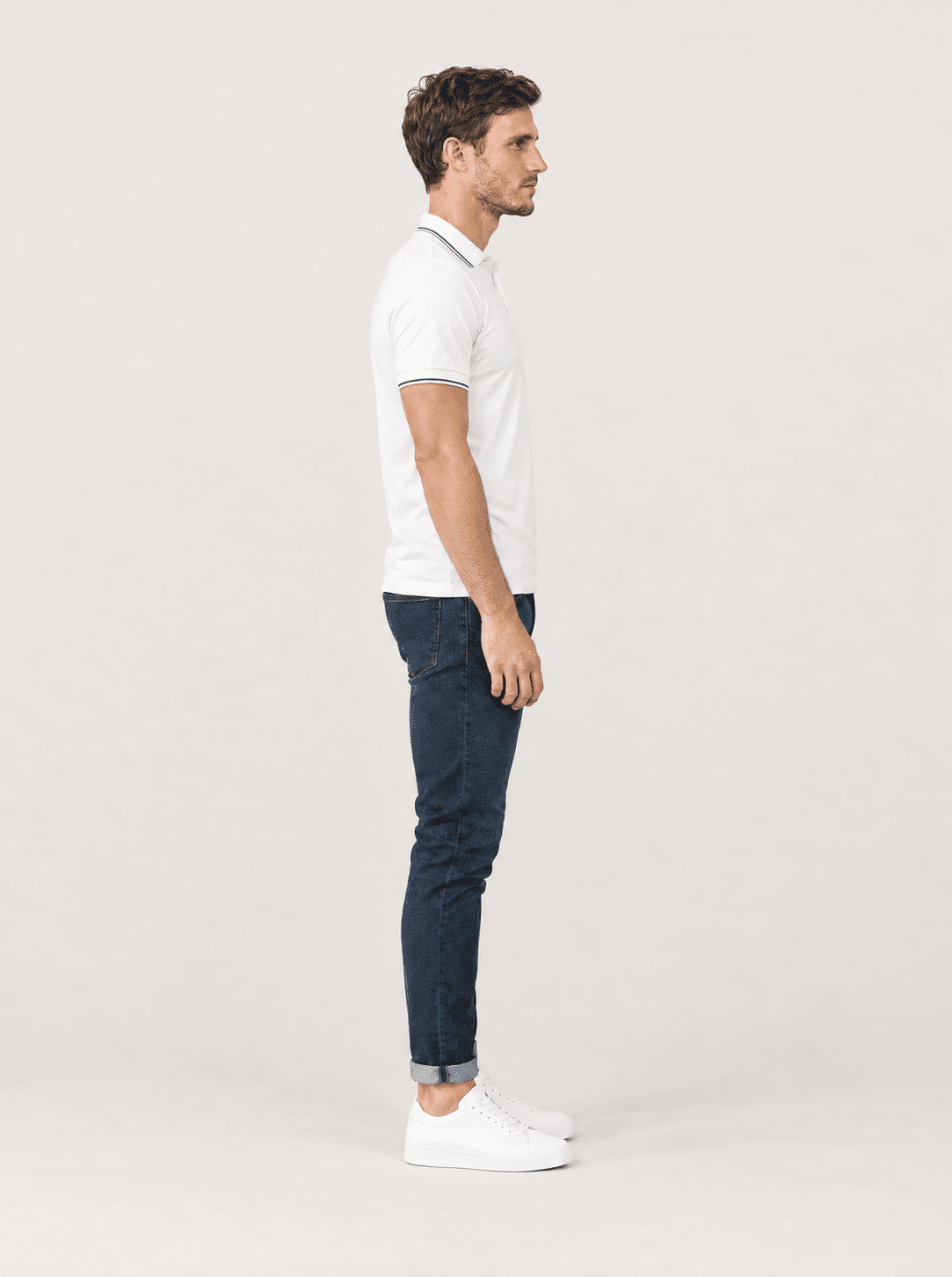 Chomba jersey algodón blanca