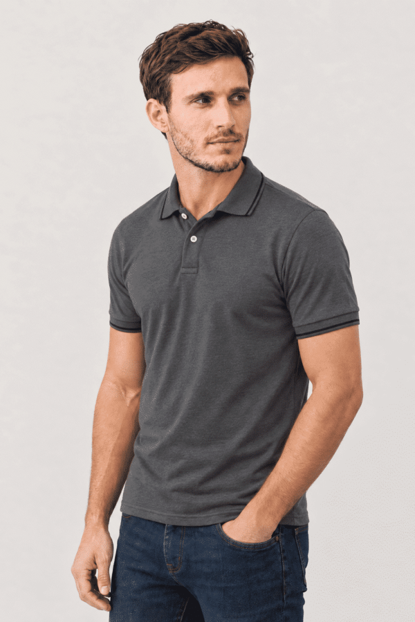 Chomba jersey algodón gris