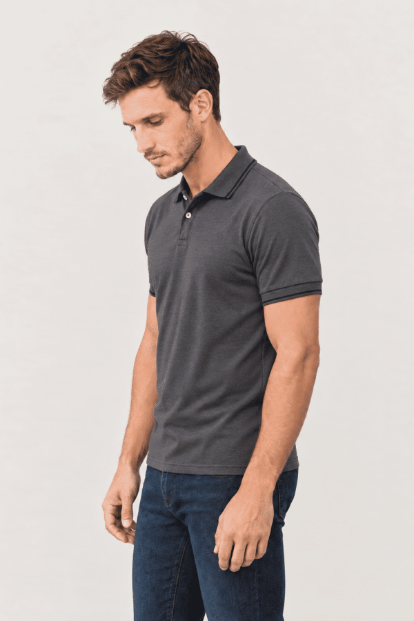 Chomba jersey algodón gris