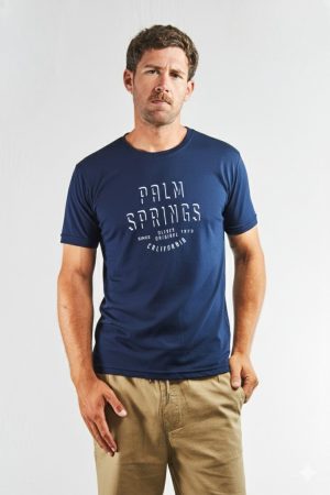 Remera azul marino de algodón