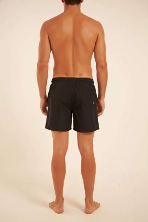 Short de baño negro liso
