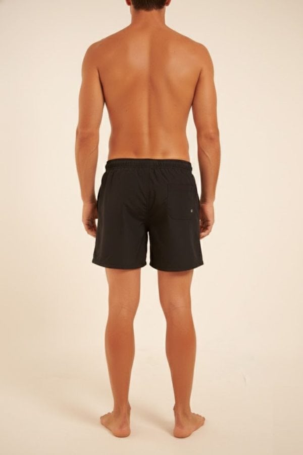 Short de baño negro liso