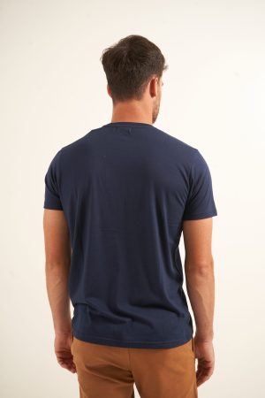Remera azul marino tela premium