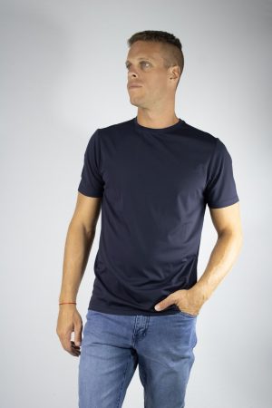 Remera azul marino tela premium